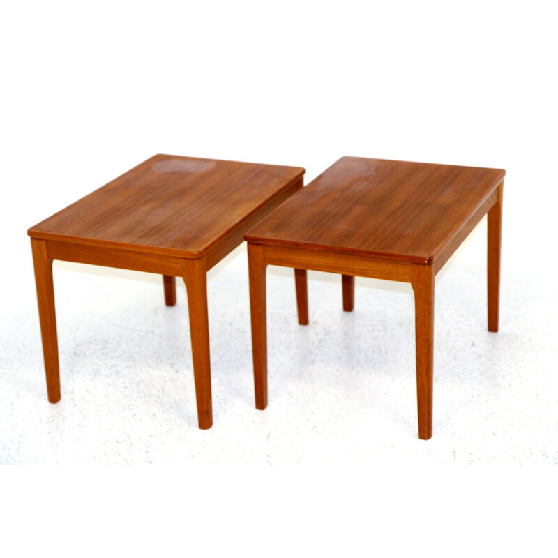 Pair of vintage teak bedside tables by Albert Larssons for Tibro, 1960