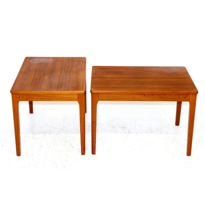 Pair of vintage teak bedside tables by Albert Larssons for Tibro, 1960