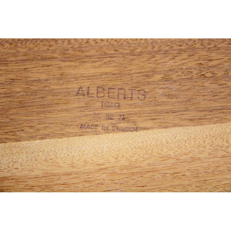 Par de mesas de cabeceira de teca vintage de Albert Larssons para Tibro, 1960