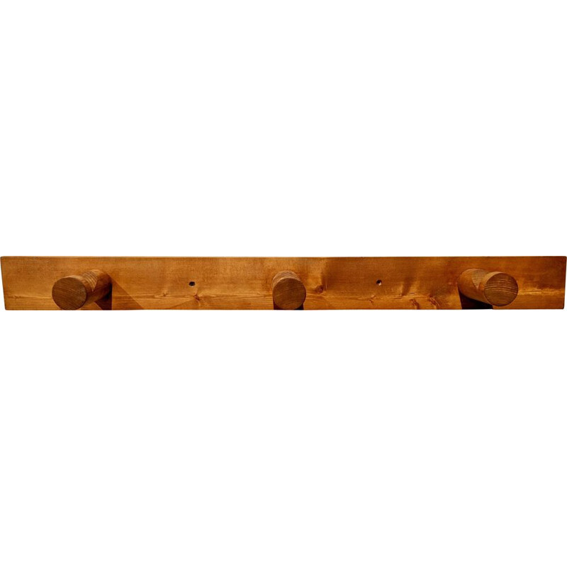 Vintage coat rack in pine wood for Charlotte Perriand for Les Arcs