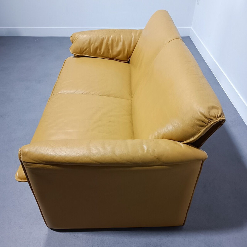 Vintage 2-Sitzer-Sofa aus Leder von Axel Enthoven für Leo Lux, 1980