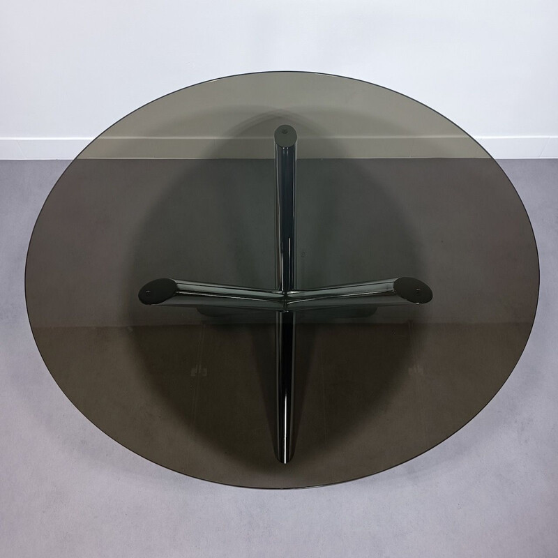 Vintage round dining table by Renato Zevi for Roche Bobois, 1970s