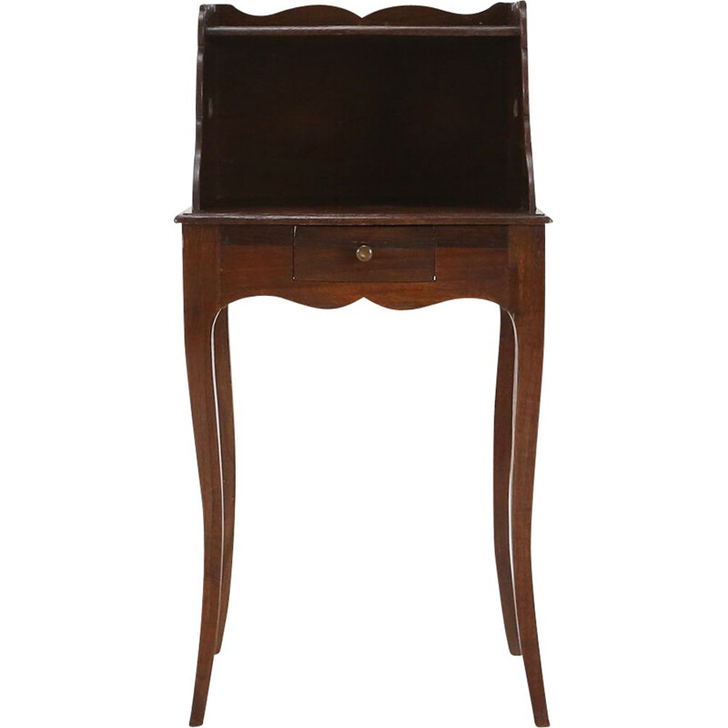Mesa de cabeceira de madeira Vintage, 1900