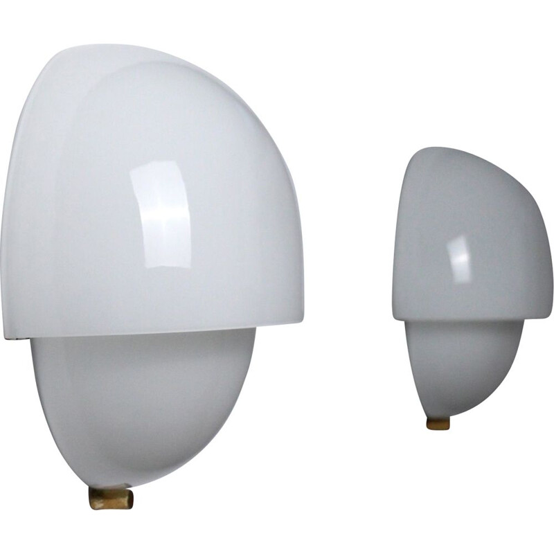 Pair of vintage Grande Mania wall lamps by Vico Magistretti for Artemide, 1963