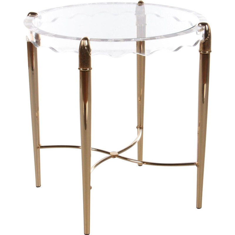 Table d'appoint ronde vintage, Italie 1970