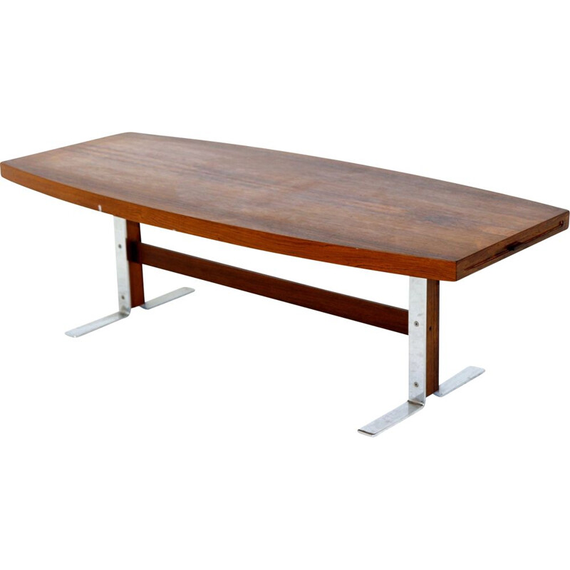 Mesa de café Vintage rosewood por Johannes Andersen, Dinamarca 1960