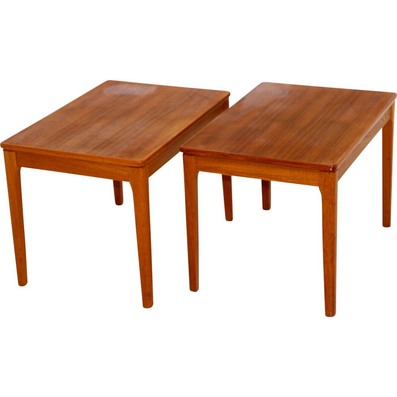 Pair of vintage teak bedside tables by Albert Larssons for Tibro, 1960