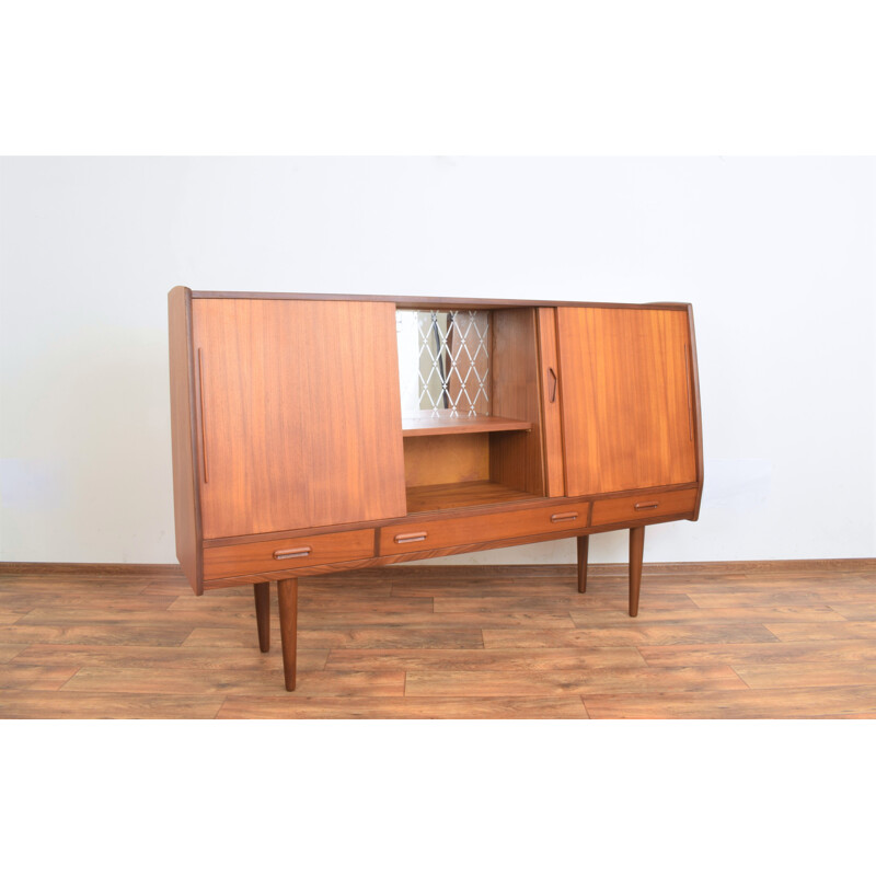 Mid-century Danish teak highboard, 1960s