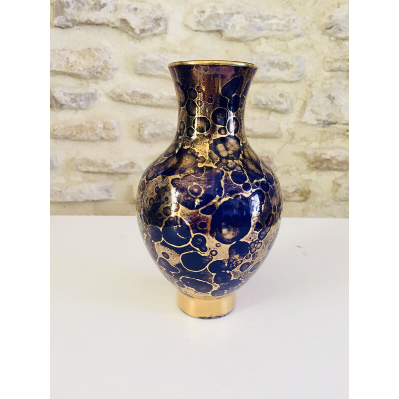 Vintage ceramic vase by Mazeaud & Faverot, 1930