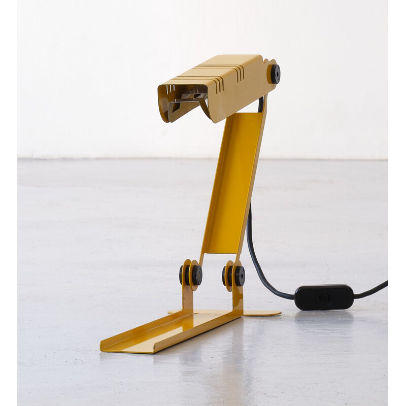 Italian vintage yellow table lamp model Nana by Carlo Nason for Lumenform, 1980s
