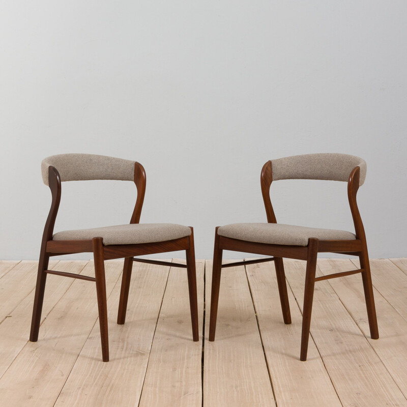 Pair of Danish mid century teak chairs, 1960s