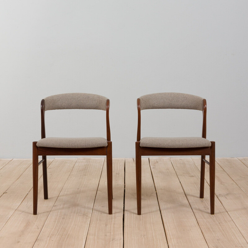 Pair of Danish mid century teak chairs, 1960s