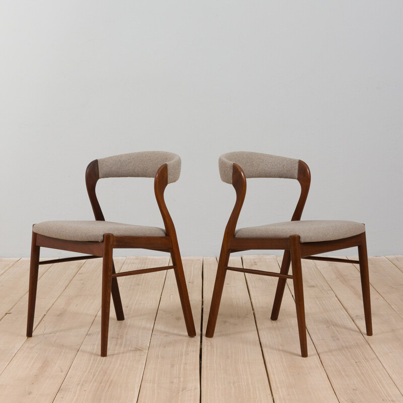 Pair of Danish mid century teak chairs, 1960s