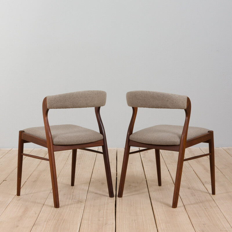 Pair of Danish mid century teak chairs, 1960s