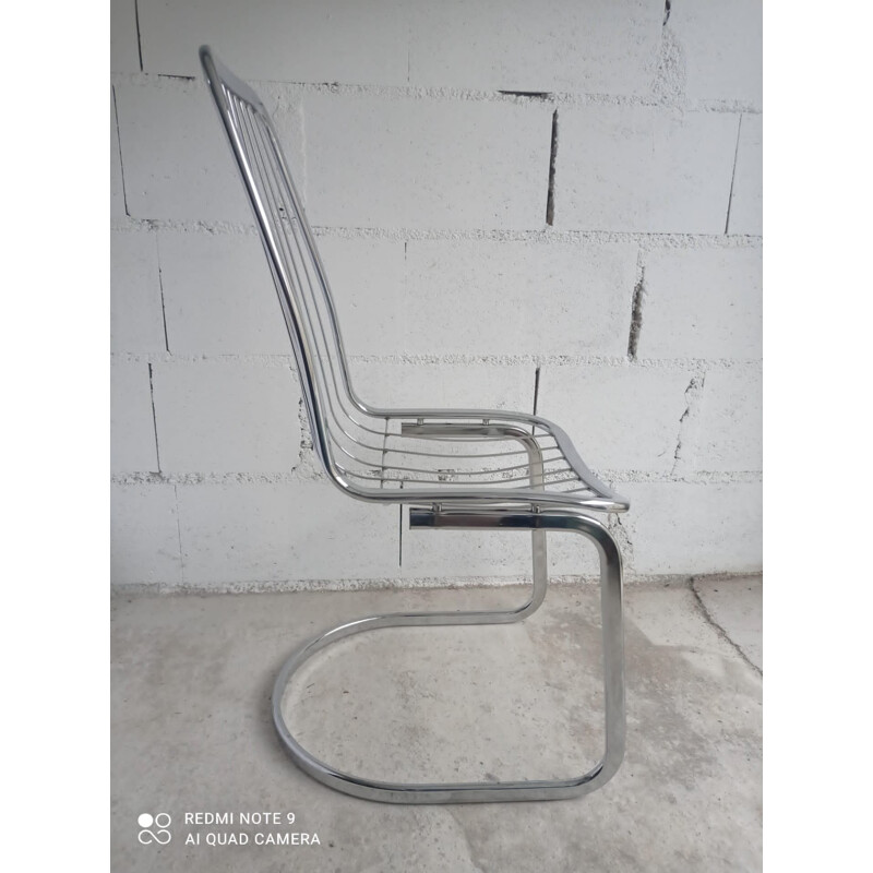 Par de cadeiras de arame vintage de Gastóne Rinaldi, 1970