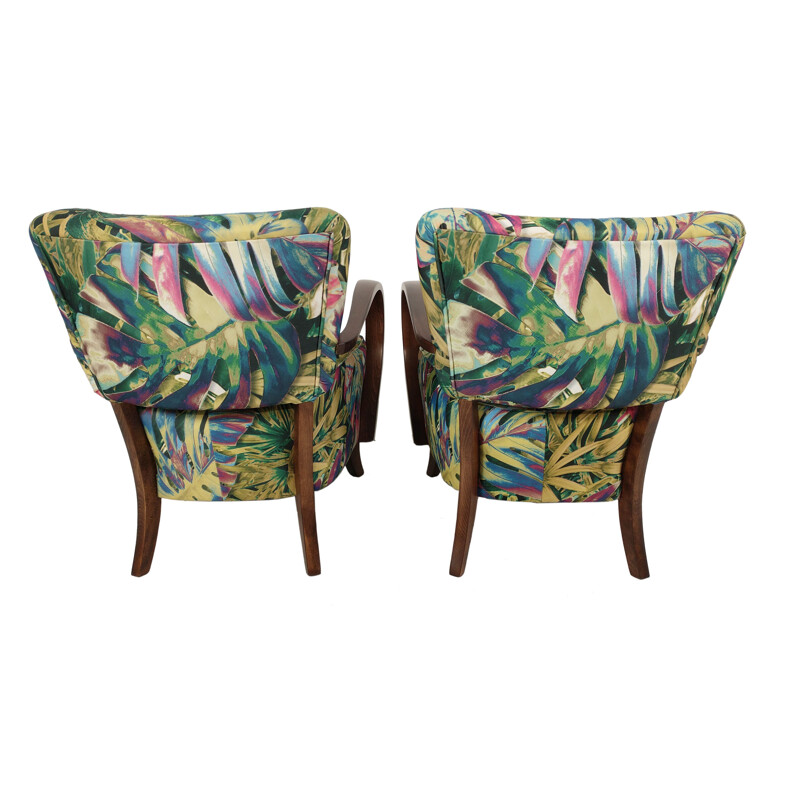 Pair of vintage armchairs H by Jindrich Halabala for Up Závody, 1950s