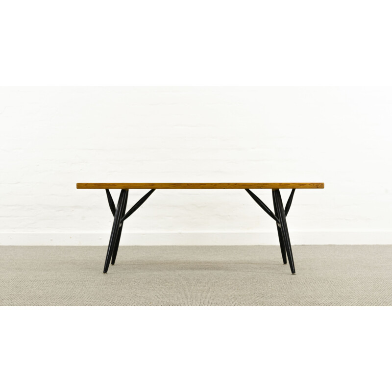 Vintage bench by Ilmari Tapiovaara for Laukaan Puu, Finland 1955