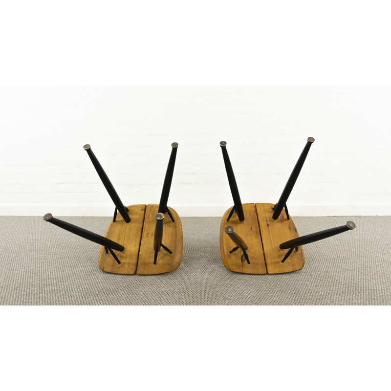 Pair of vintage chairs by Ilmari Tapiovaara for Laukaan Puu, Finland 1955