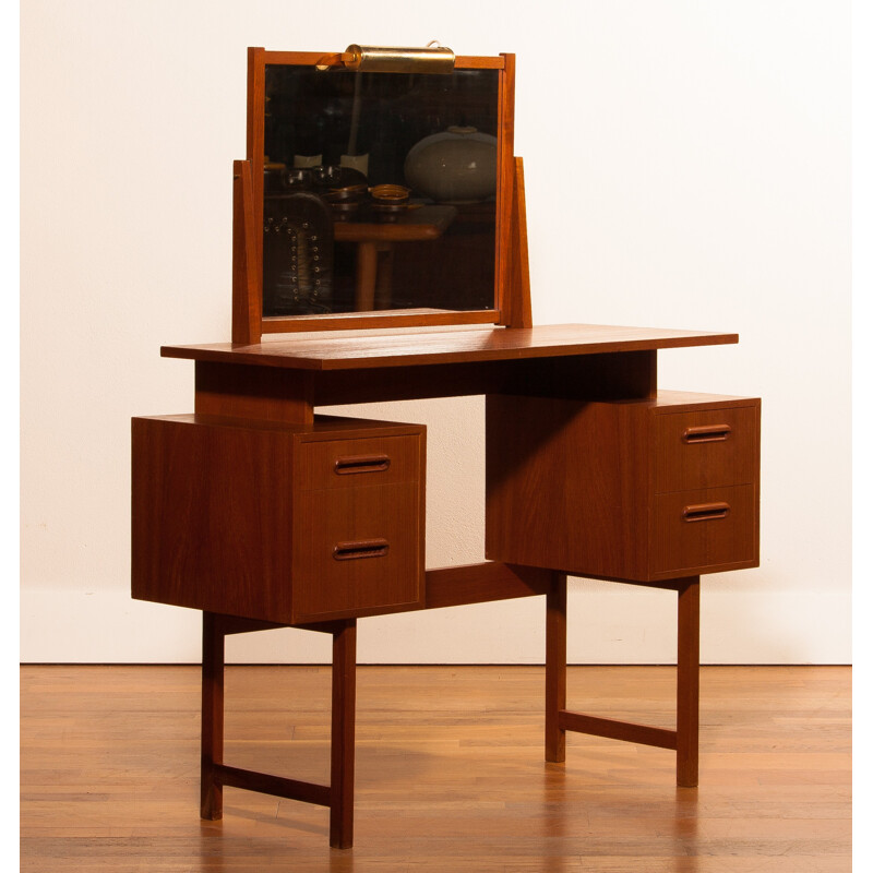 Swedish G&T dressing table in teak with adjustable mirror - 1960s