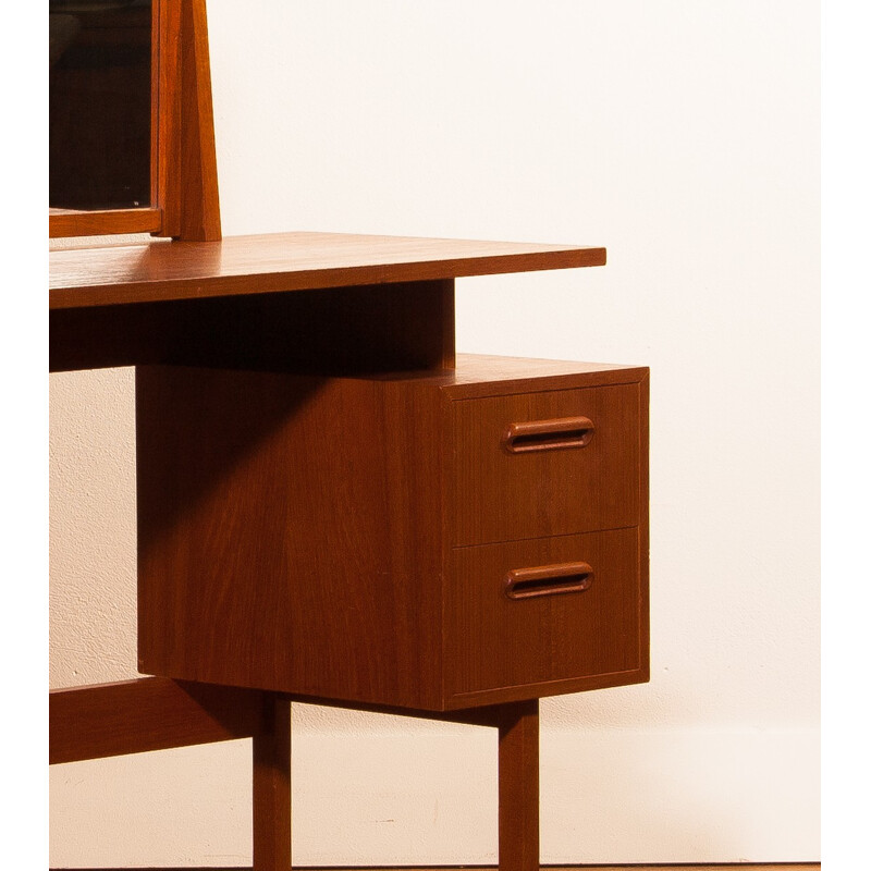 Swedish G&T dressing table in teak with adjustable mirror - 1960s