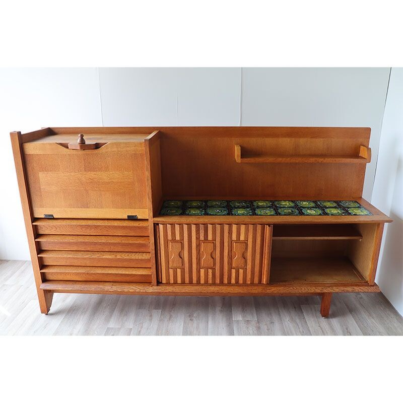 Vintage highboard by Guillerme and Chambron for "Votre Maison", 1960
