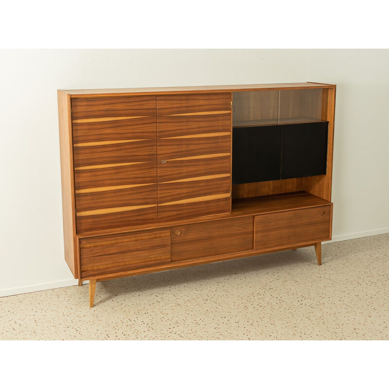 Vintage walnut sideboard with four doors, Germany 1960
