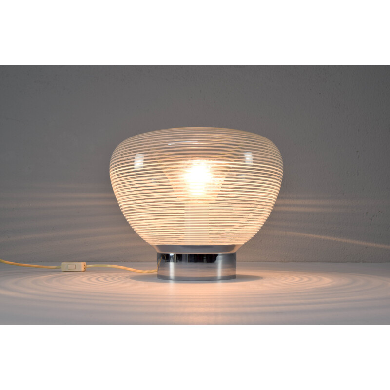 Mid century crystal table lamp by Carlo Nason, Italy 1960s