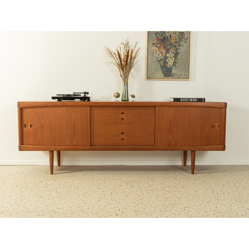 Credenza vintage in teak a due ante scorrevoli di Bramin, Danimarca 1960