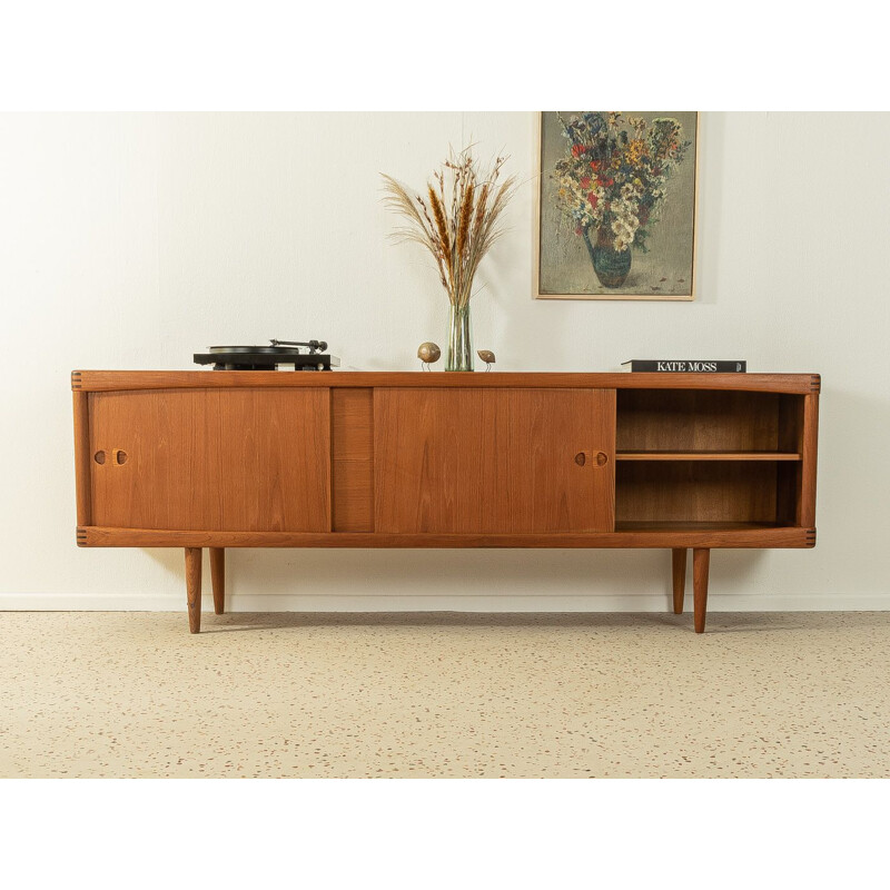 Vintage teak sideboard with two sliding doors by Bramin, Denmark 1960