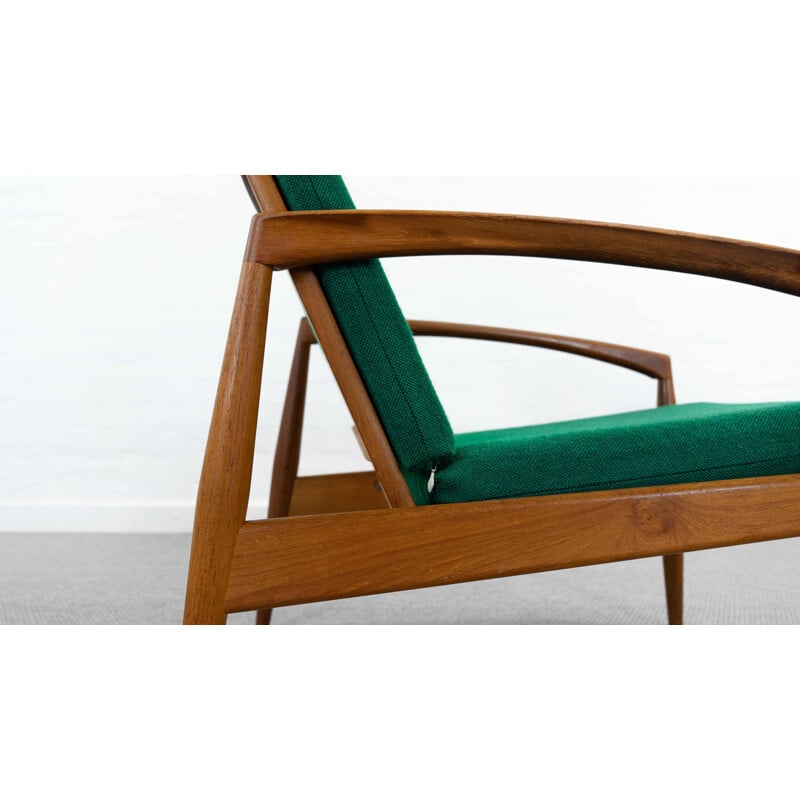 Pair of vintage teak armchairs "Paper Knives" by Kai Kristiansen for Magnus Olesen, Denmark 1955