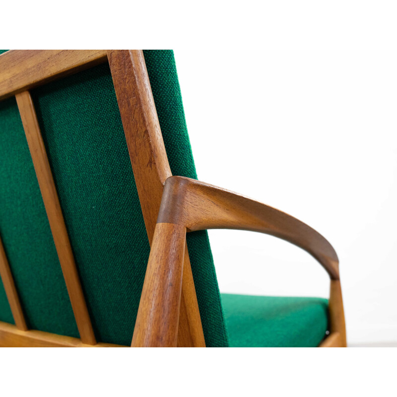 Pair of vintage teak armchairs "Paper Knives" by Kai Kristiansen for Magnus Olesen, Denmark 1955