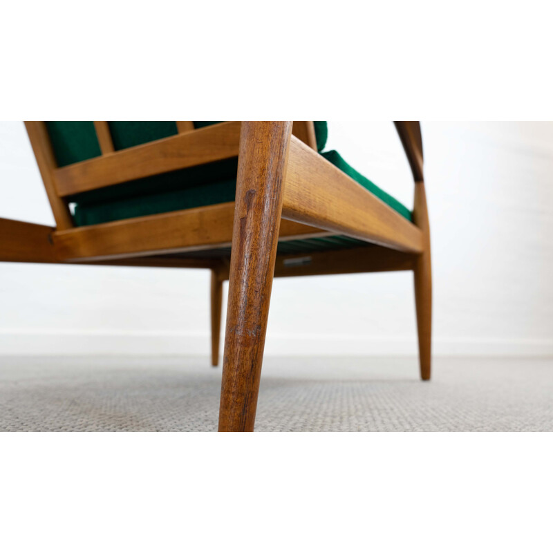 Pair of vintage teak armchairs "Paper Knives" by Kai Kristiansen for Magnus Olesen, Denmark 1955