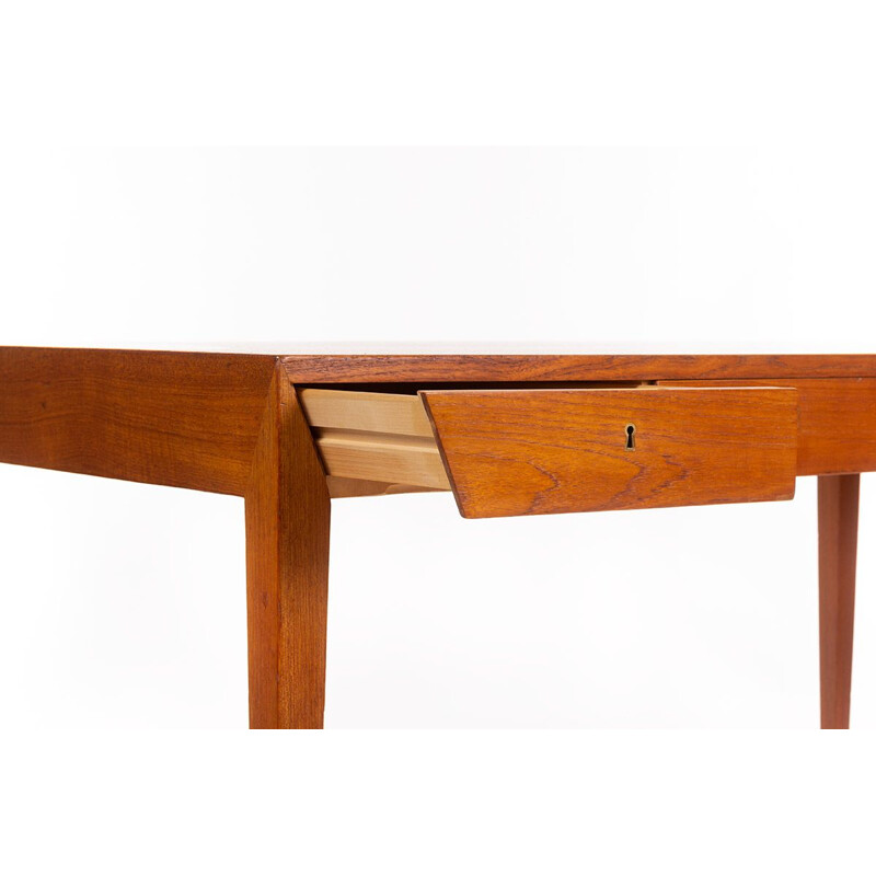 Scrivania vintage indipendente in teak di Severin Hansen per Haslev Mobelsnedkeri, 1960