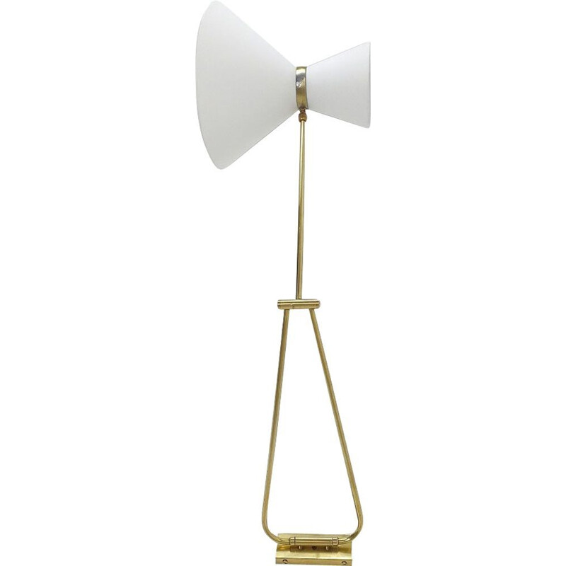 Vintage brass wall lamp by Lunel René Mathieu, 1950