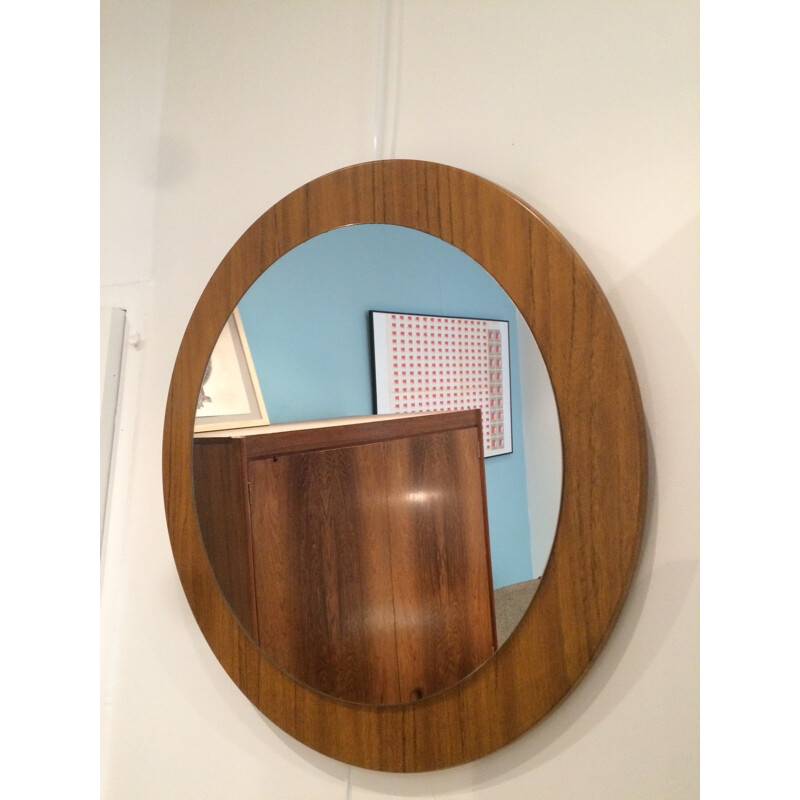 Round wall mirror - 1960s