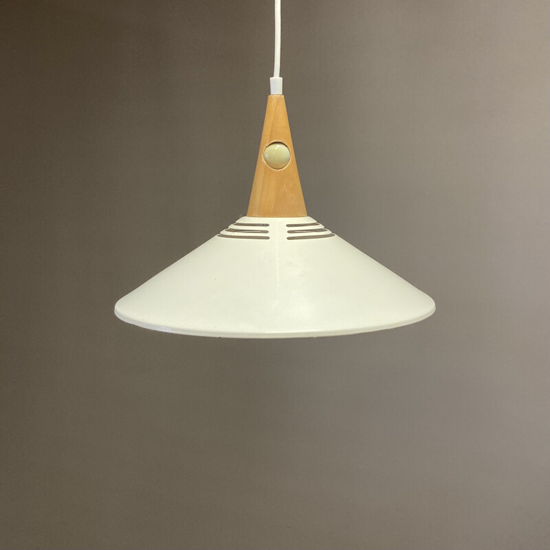 Scandinavische vintage metalen hanglamp, 1960