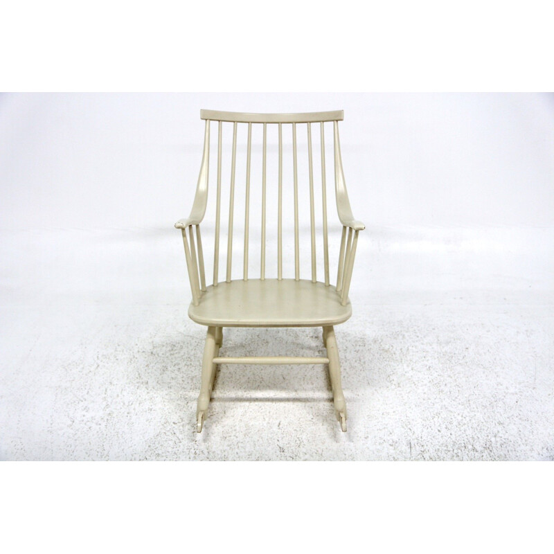 Vintage beechwood rocking chair by Lena Larsson for Nesto, 1960