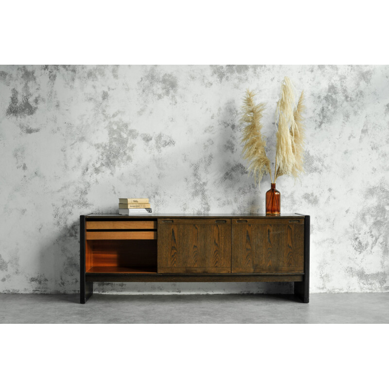 Credenza vintage "Skovby" in rovere ed ebano, Danimarca