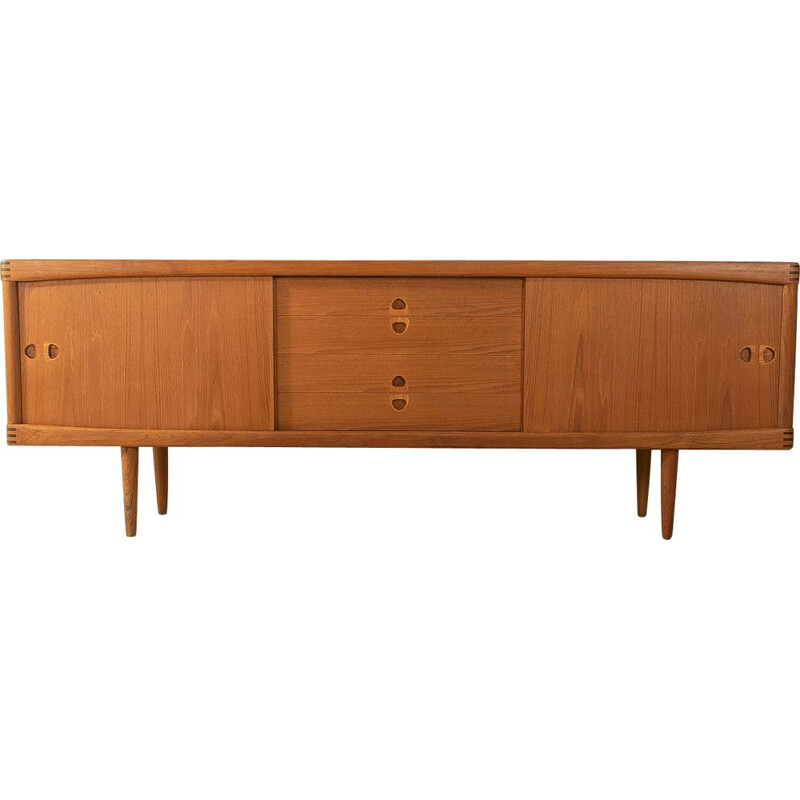 Vintage teak sideboard with two sliding doors by Bramin, Denmark 1960