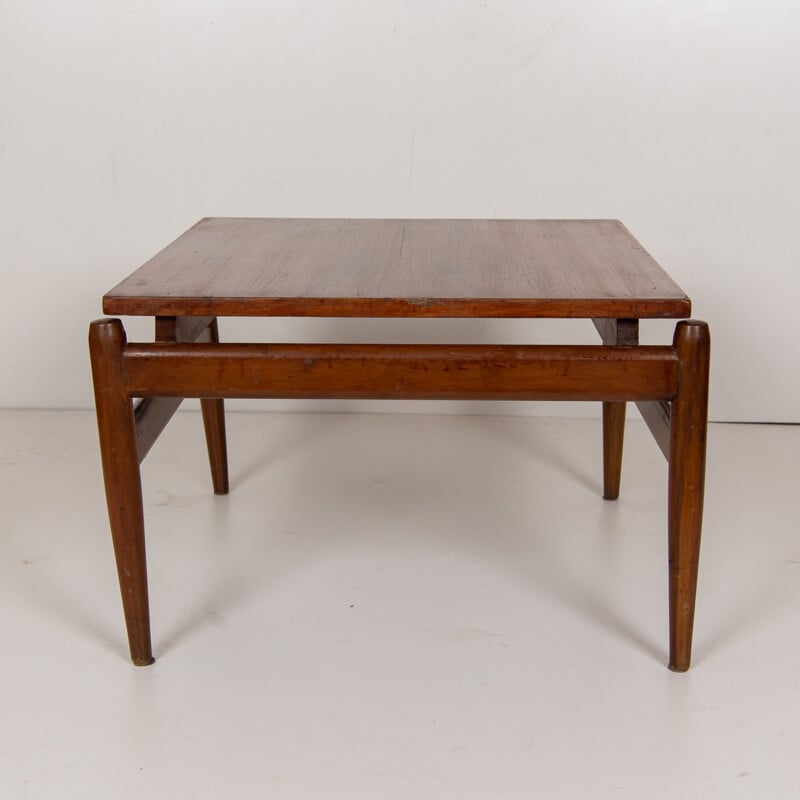 Vintage massief houten salontafel van Ico Parisi, Italië 1950-1960