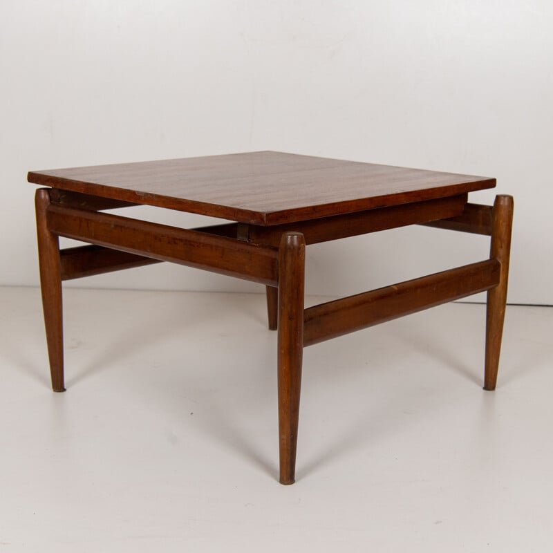 Mesa de café em madeira maciça Vintage por Ico Parisi, Itália 1950-1960