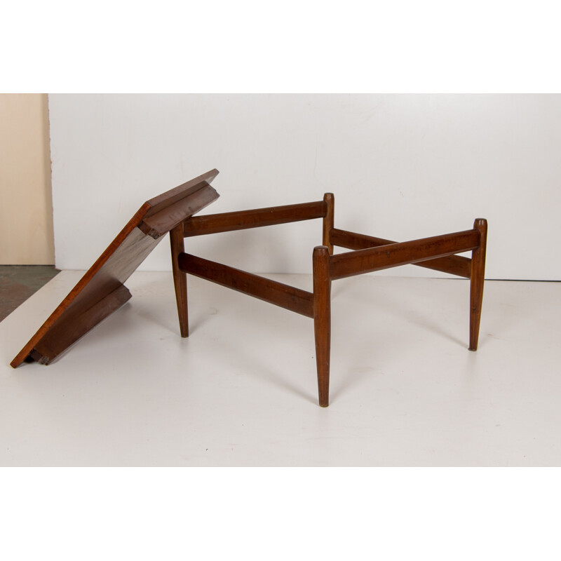 Vintage solid wood coffee table by Ico Parisi, Italy 1950-1960