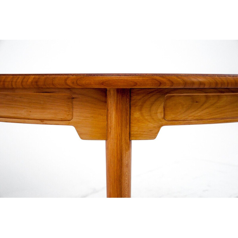 Vintage ash wood table by Hans. J. Wegner for Johannes Hansen, Denmark 1960