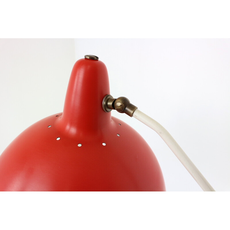 Dutch Artimeta "Tivoli" floor lamp in red and black metal, Floris FIEDELDIJ - 1950s