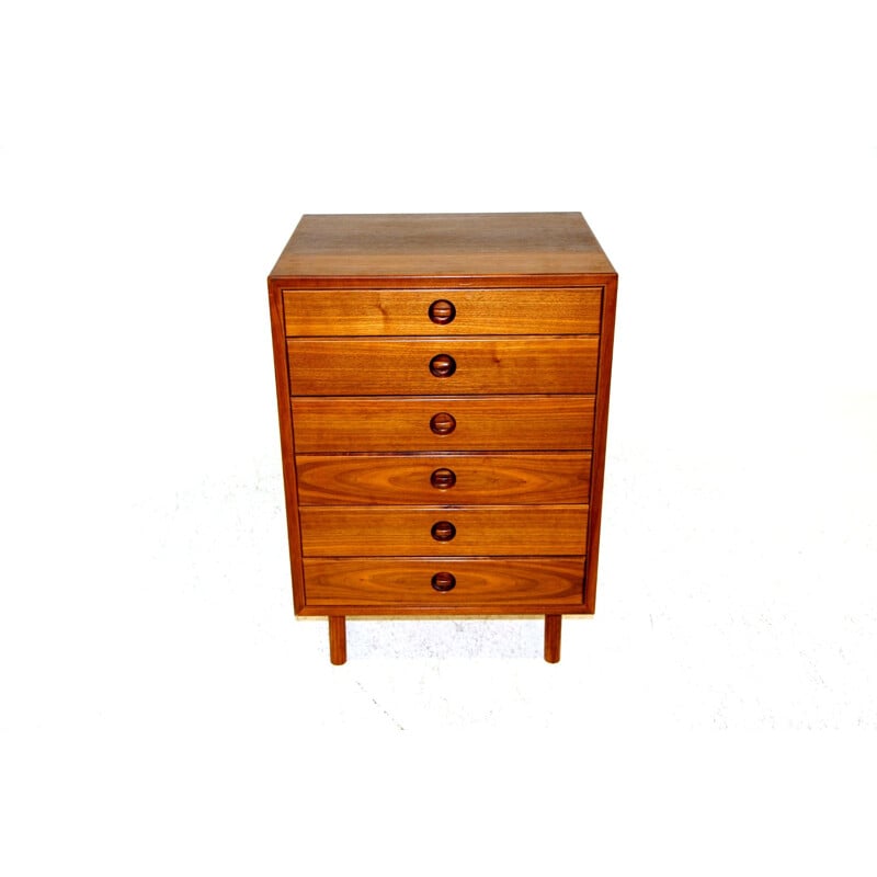 Commode vintage en noyer par Skaraborgs Möbelindustri Tibro, Suède 1960