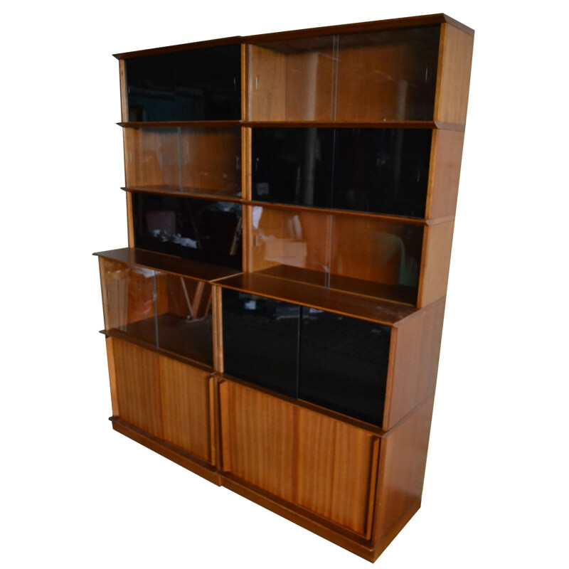 Modular bookcase "OSCAR" in mahogany - 1950s