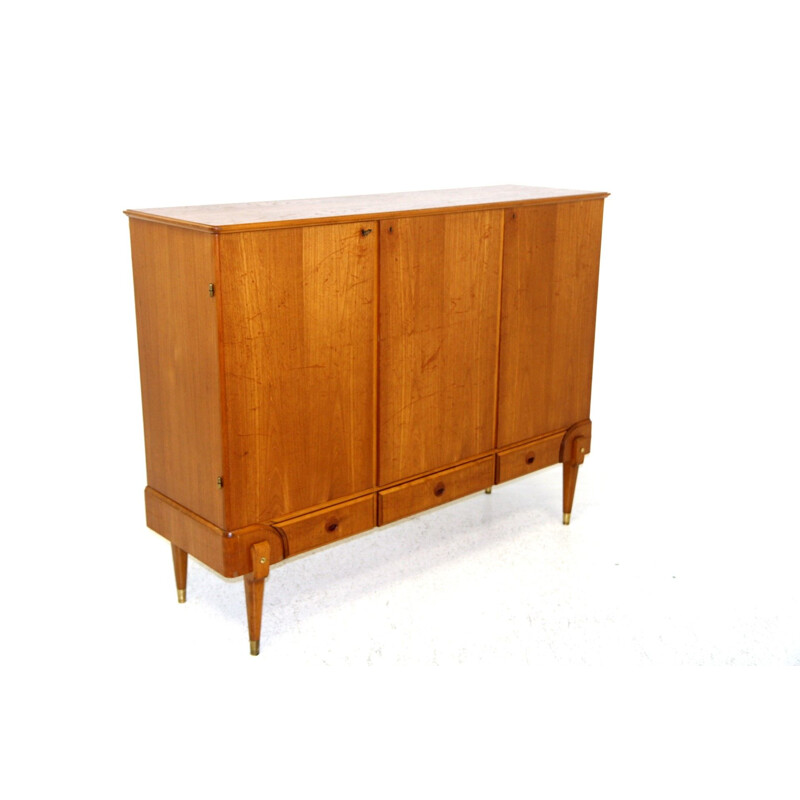 Vintage teak en beuken dressoir, Zweden 1960