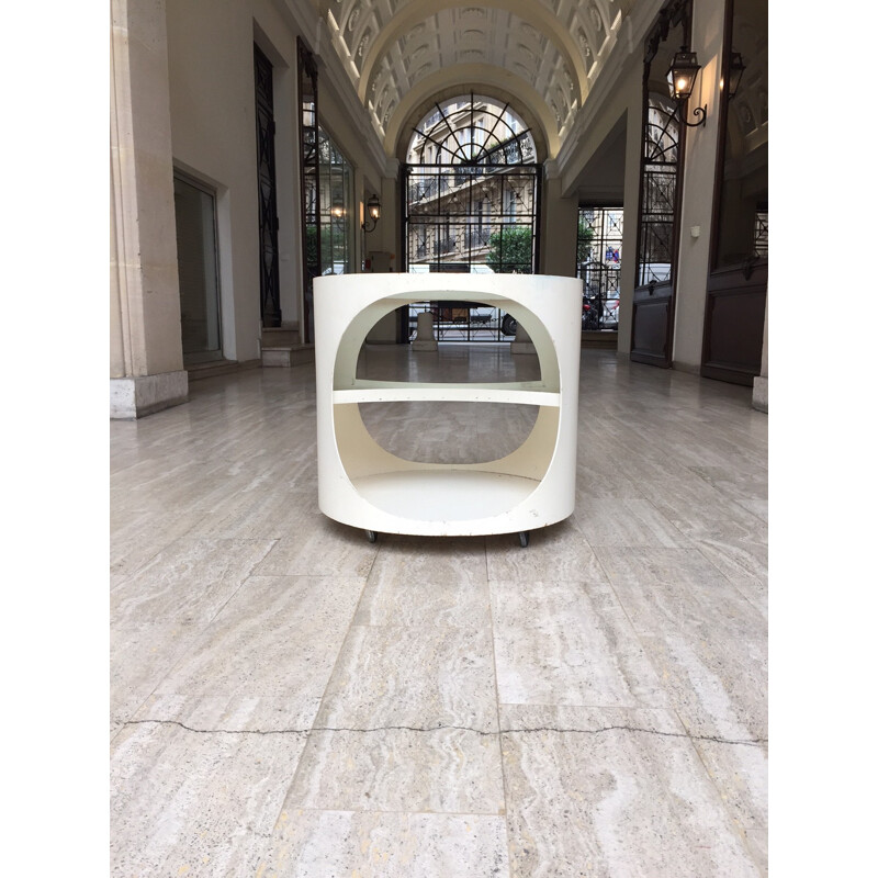 Side table with wheels -1960s