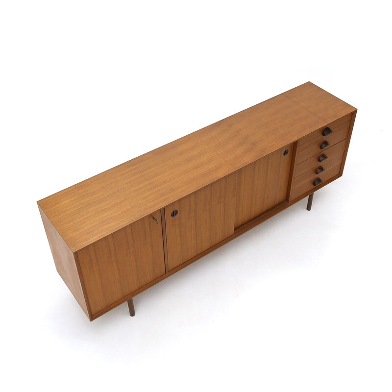 Vintage "Monika" sideboard in teak with drawers by Faram, 1960s