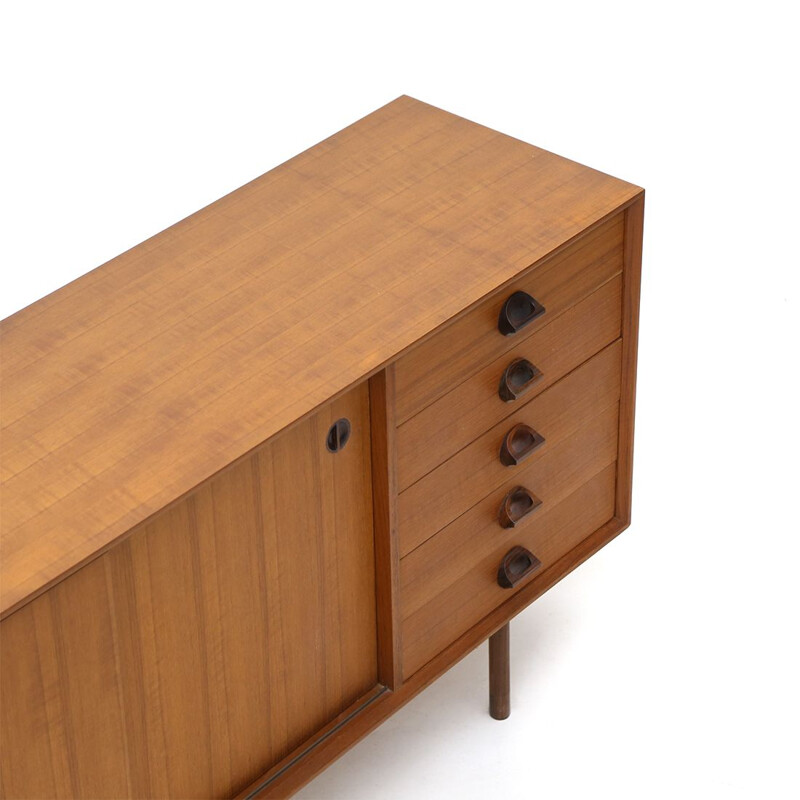 Vintage "Monika" sideboard in teak with drawers by Faram, 1960s